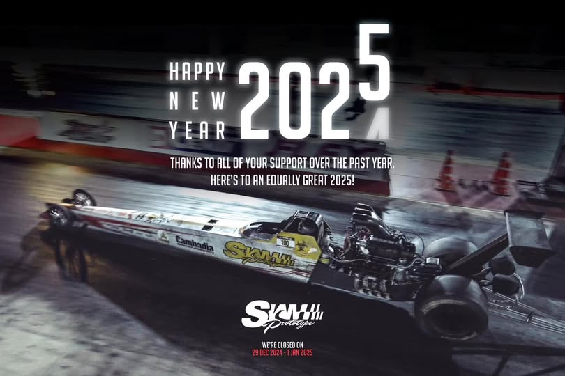 Siam Prototype dragster on the strip