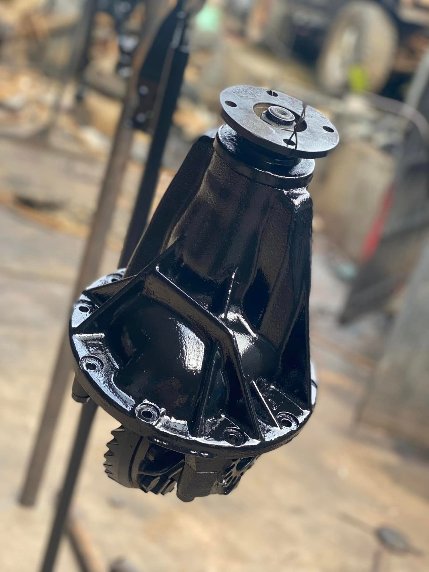 Differential housing painted black