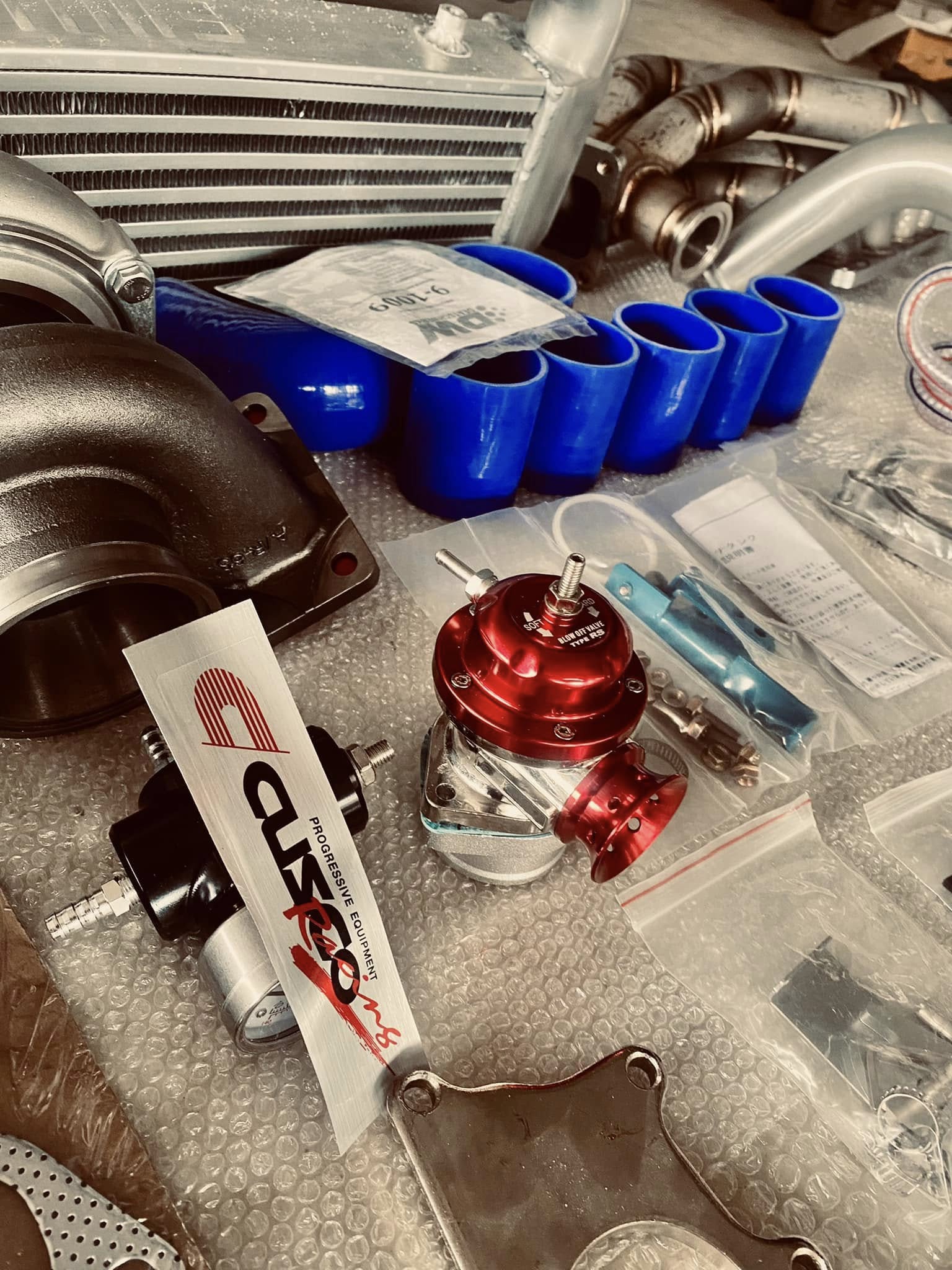 Wastegate and turbo close-up