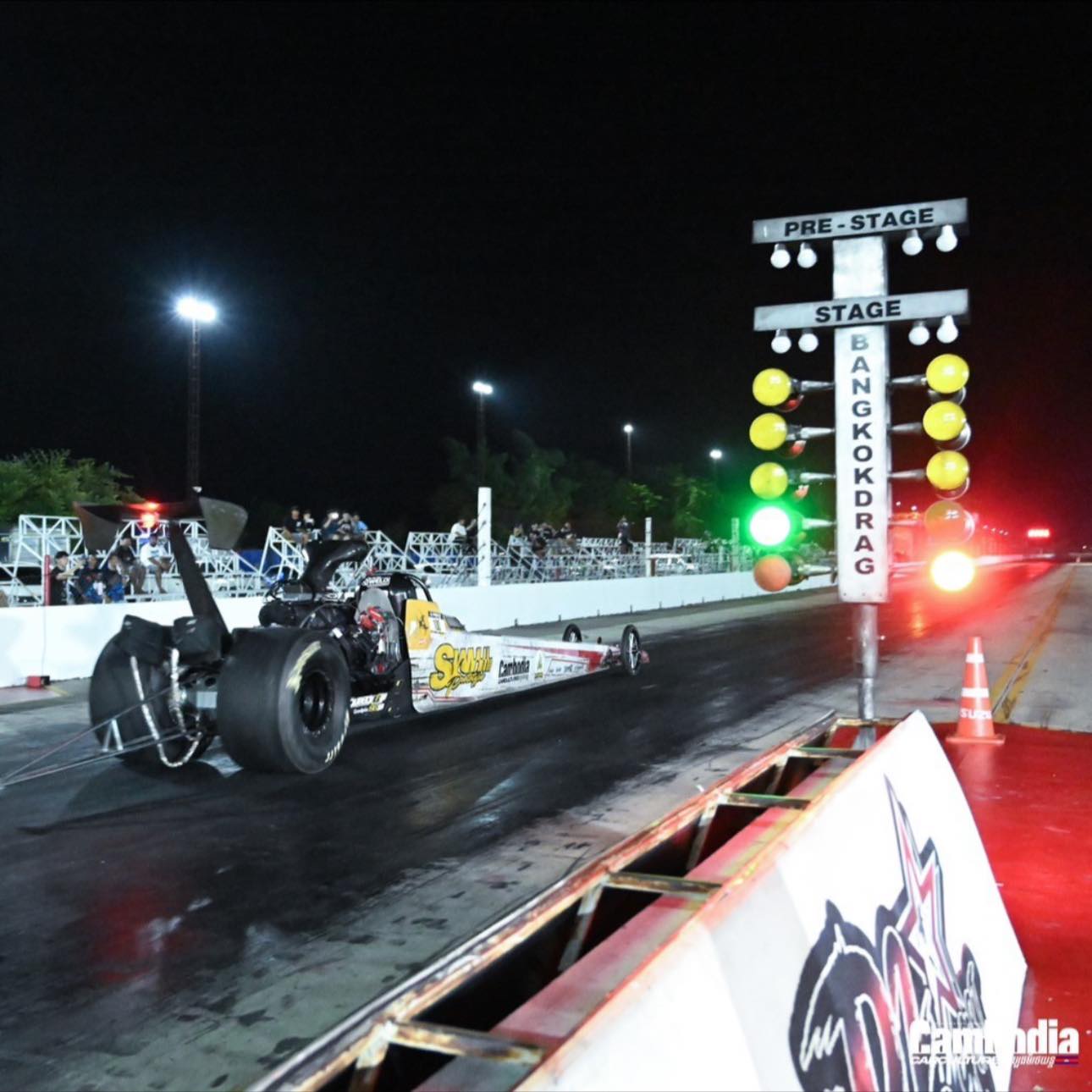 Dragster at the staging lights